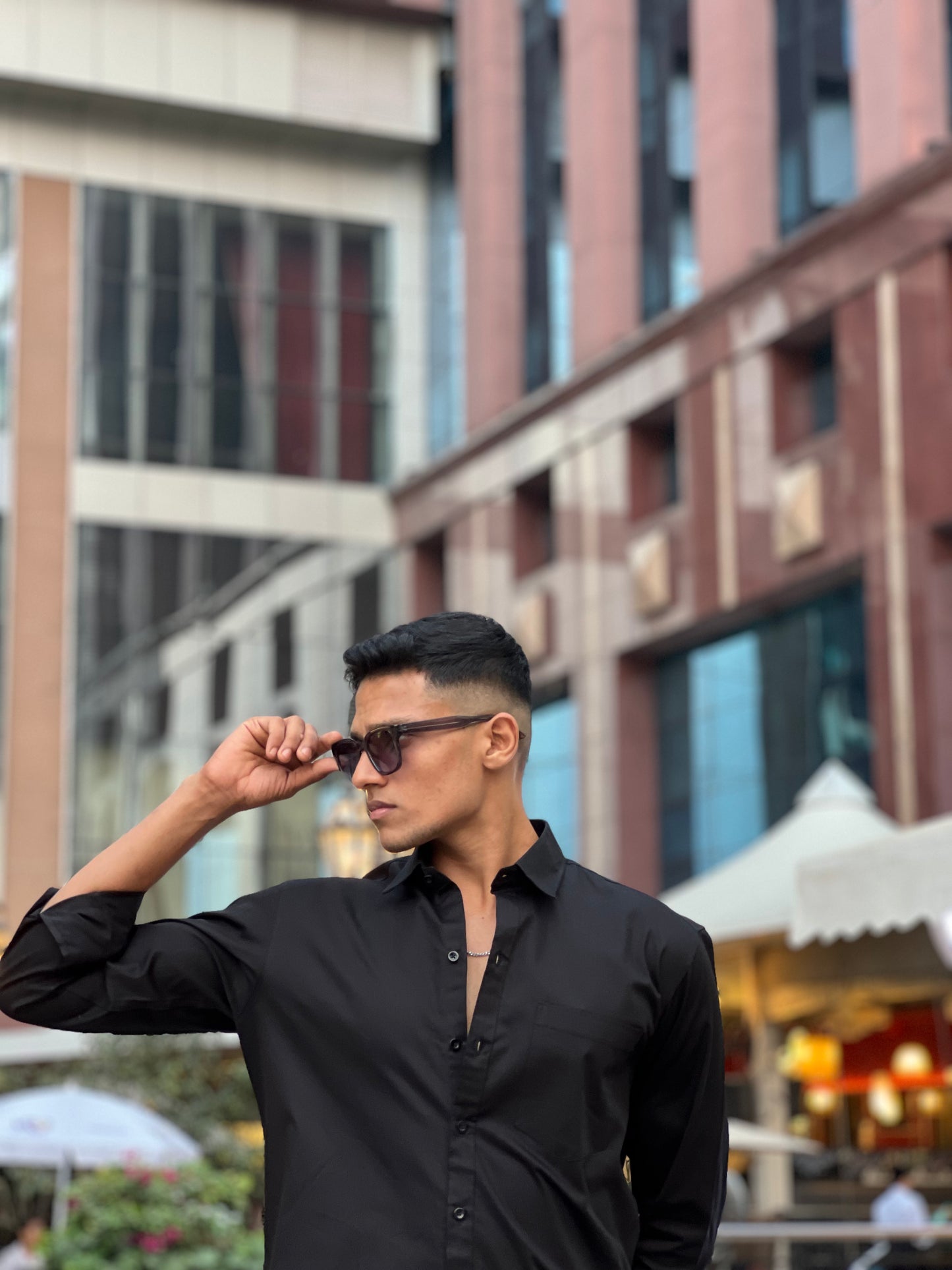 Black formal shirt