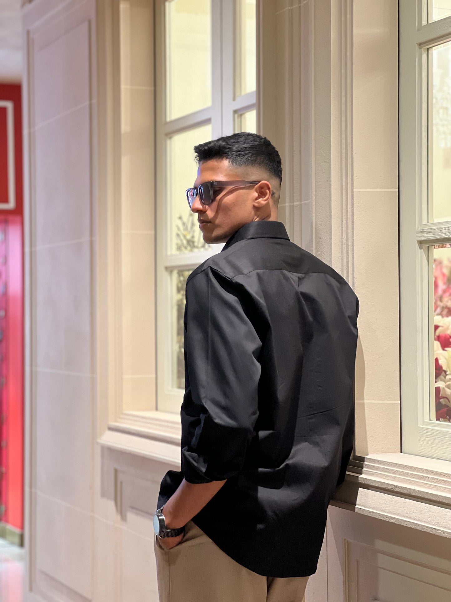 Black formal shirt
