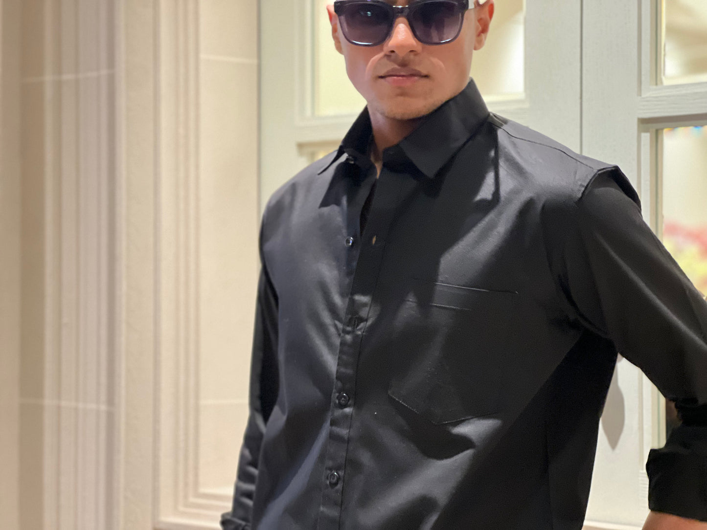 Black formal shirt