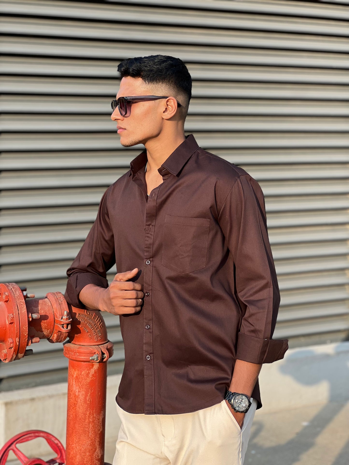 Dark Brown formal shirt