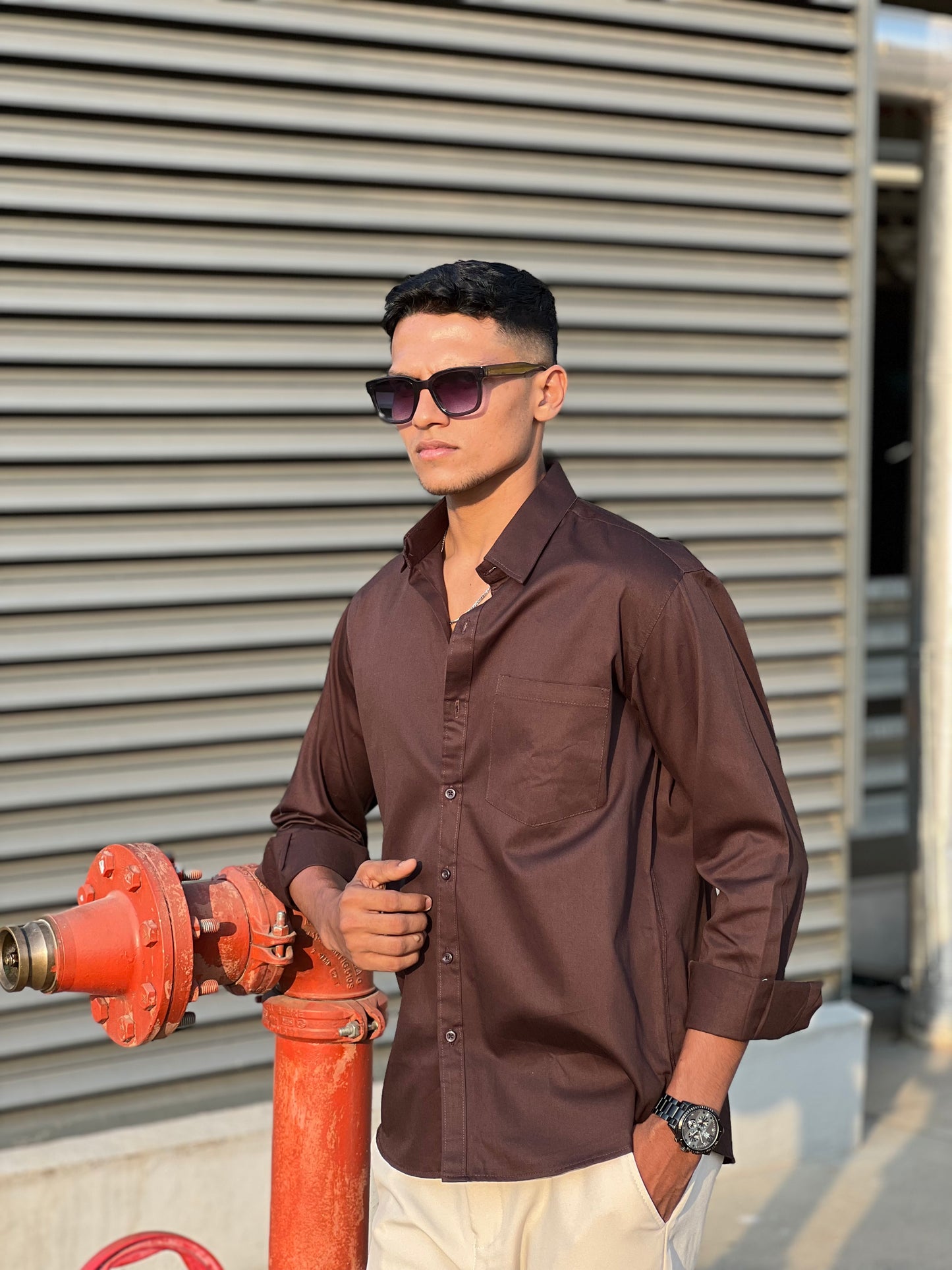 Dark Brown formal shirt