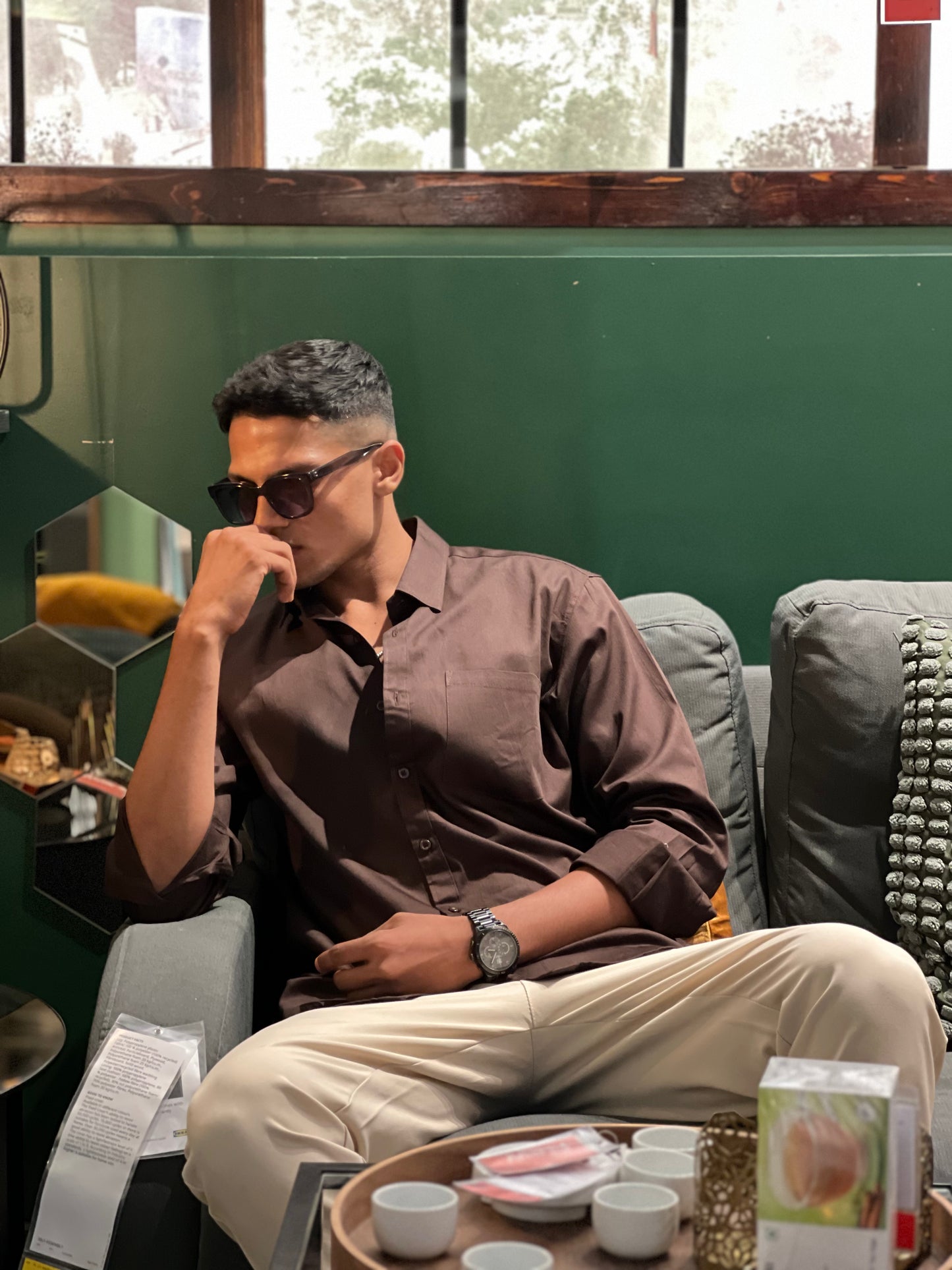 Dark Brown formal shirt