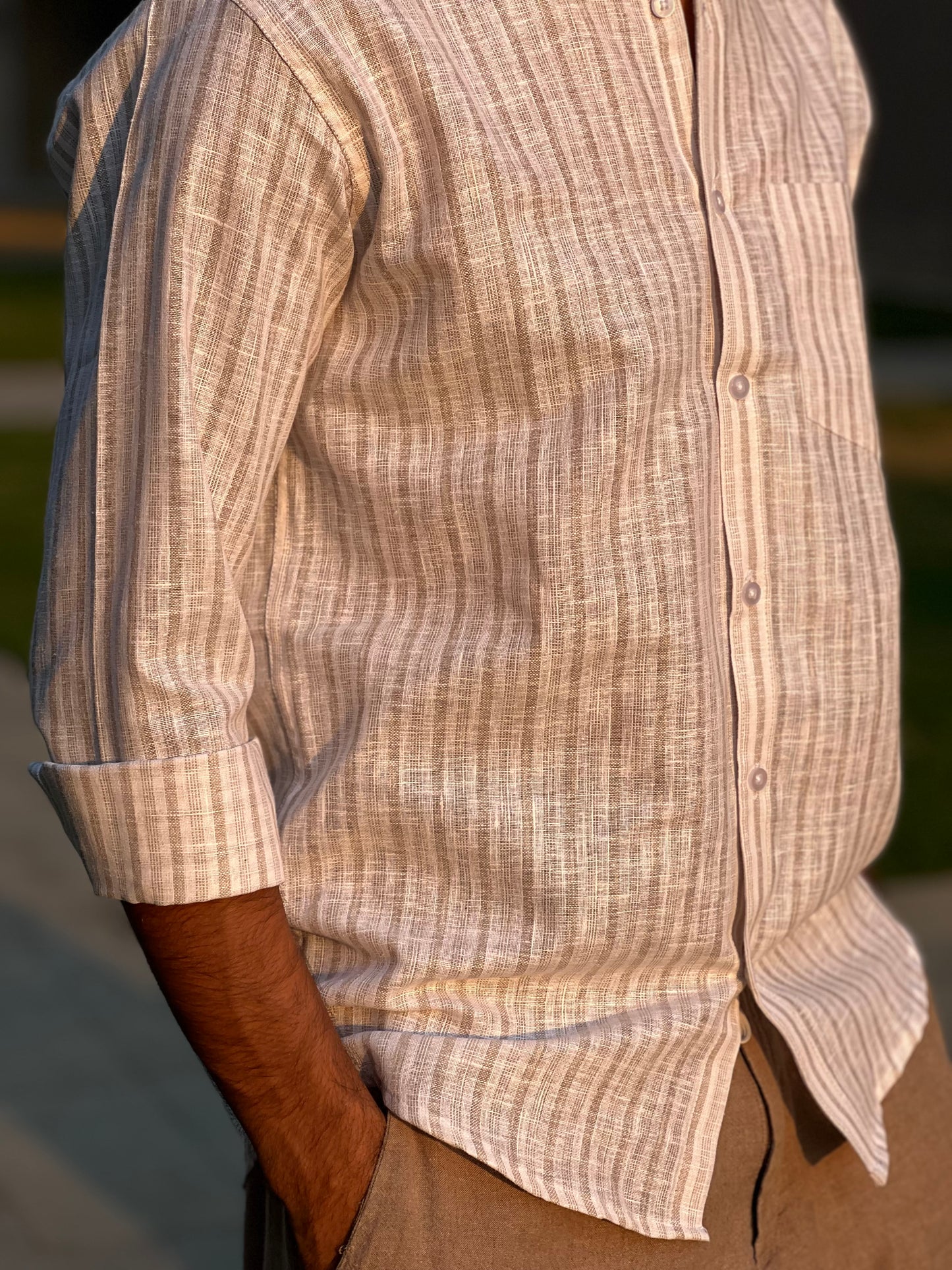 SAND AND STRIPES LINEN