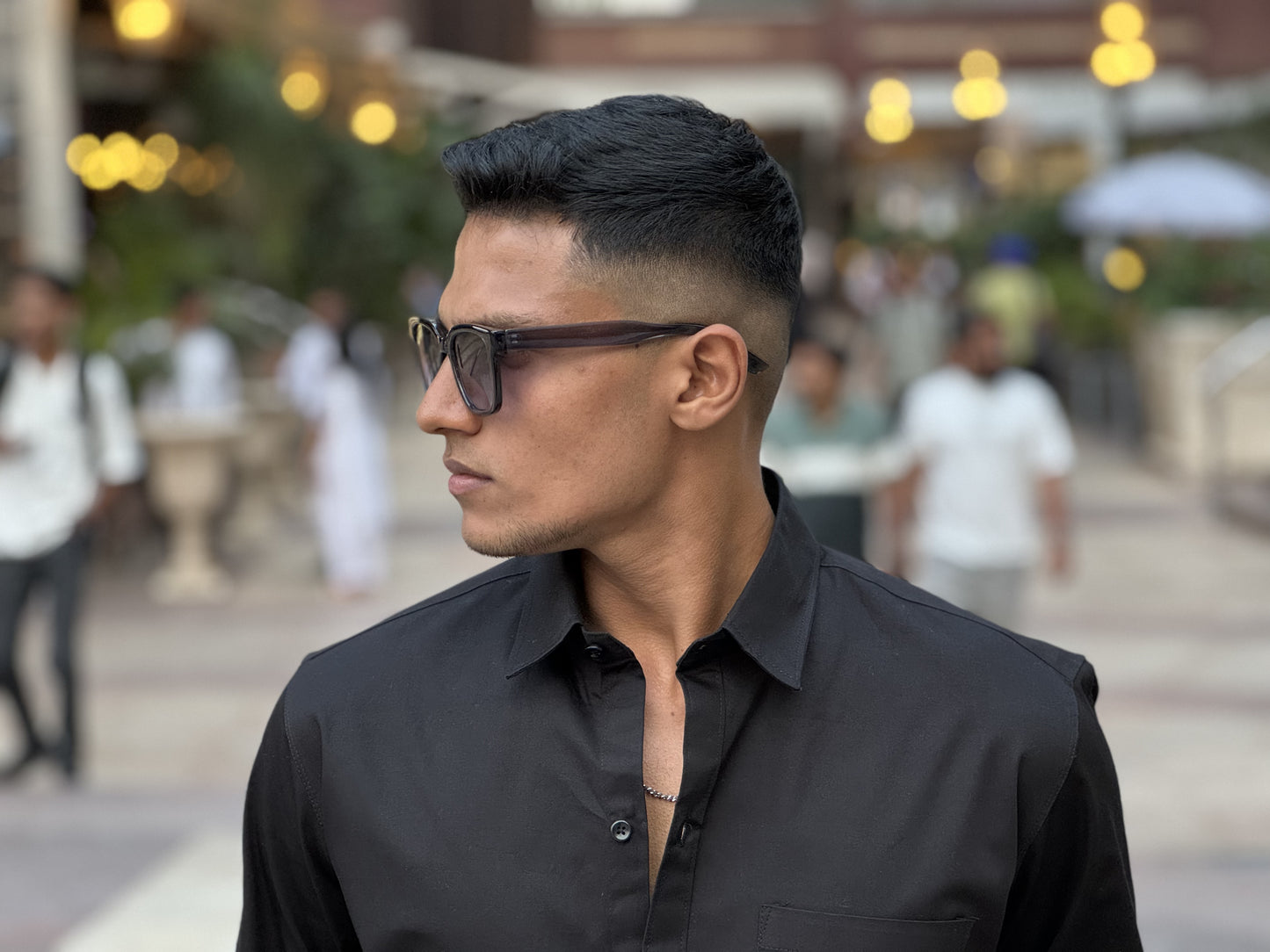 Black formal shirt