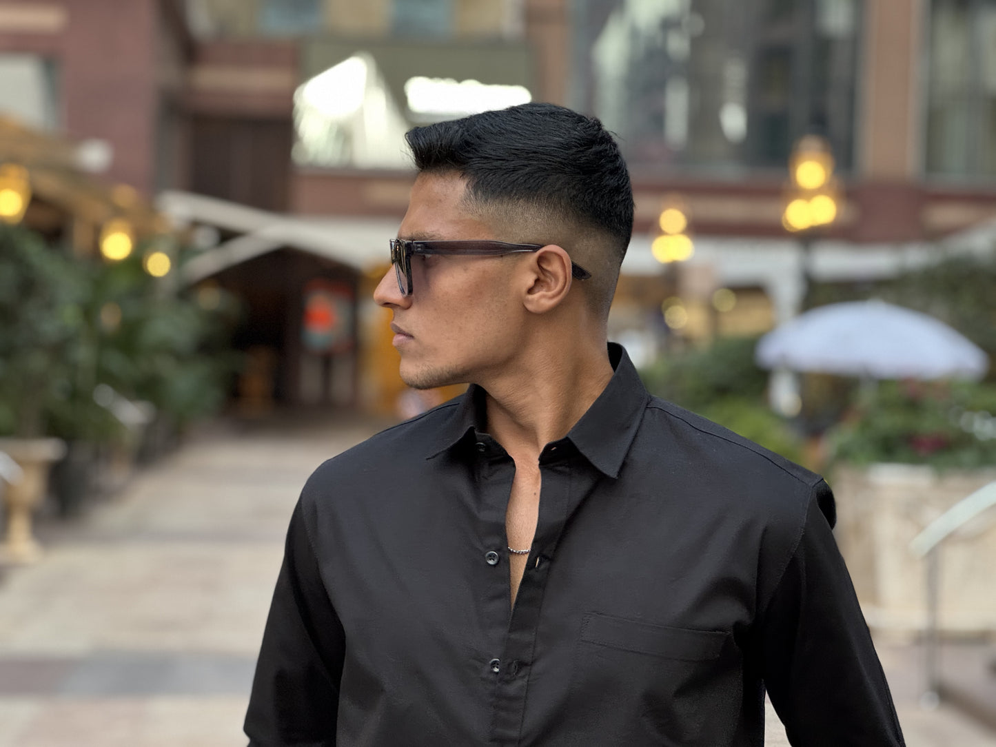 Black formal shirt