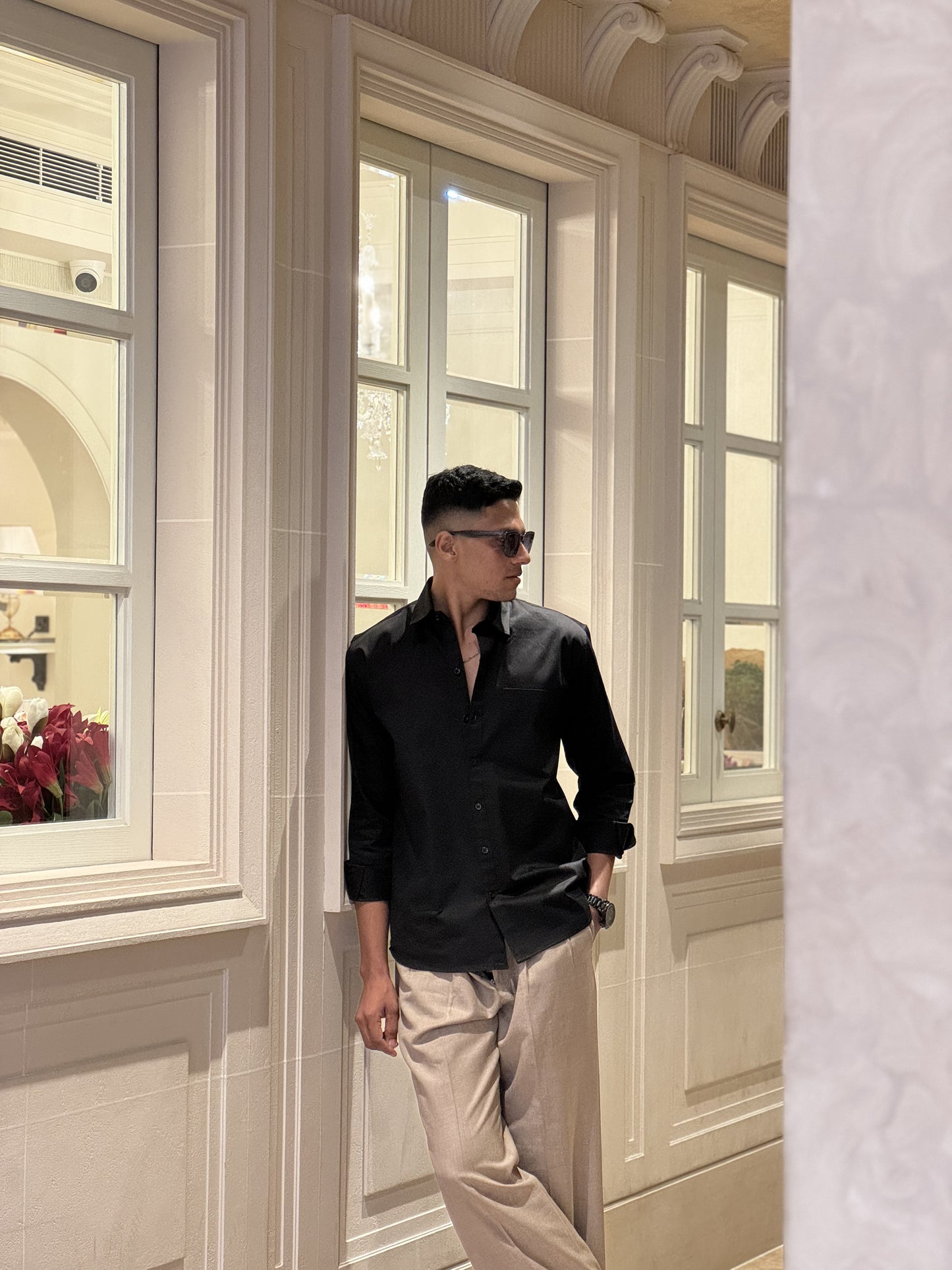 Black formal shirt