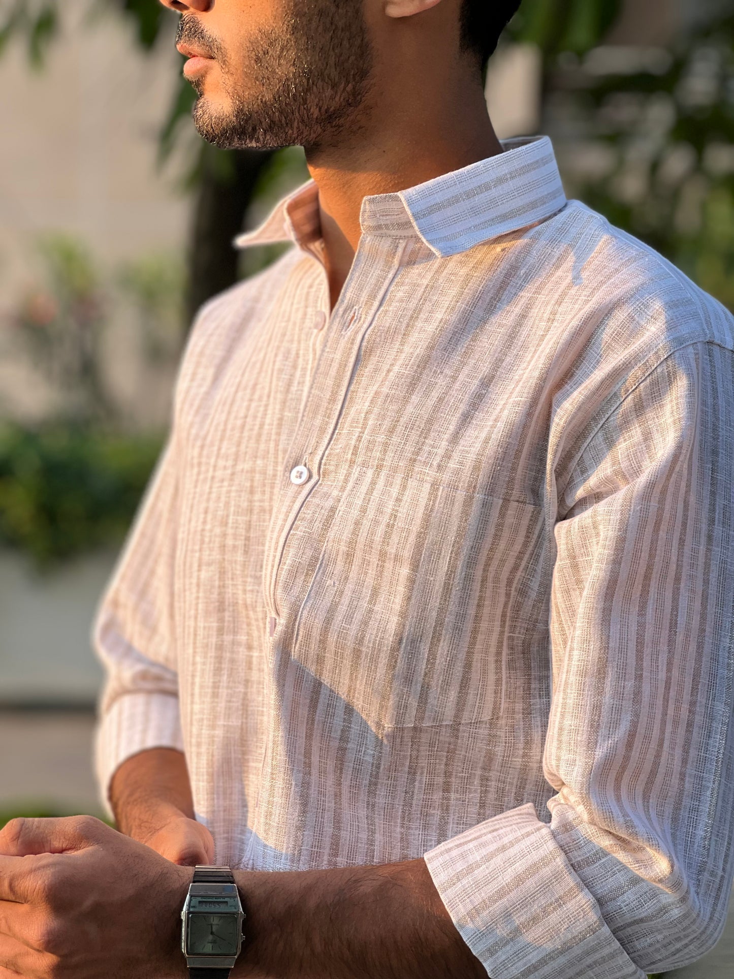 SAND AND STRIPES LINEN