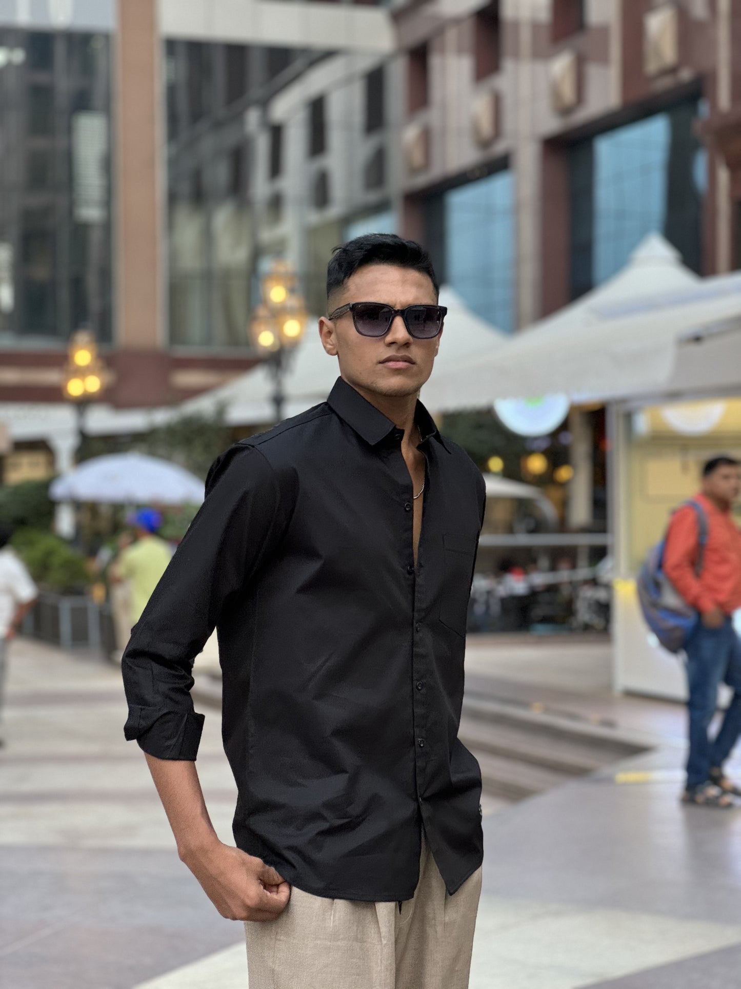 Black formal shirt