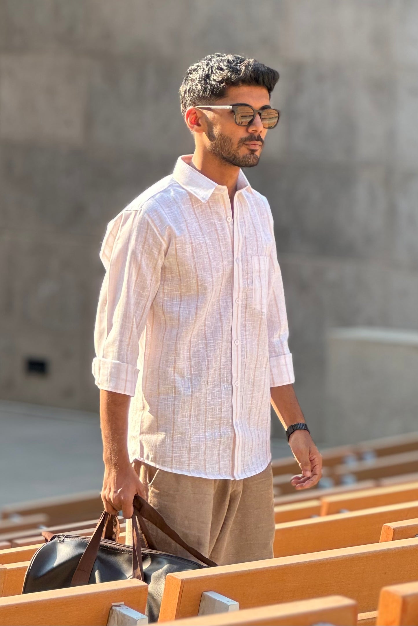 SAND DUNE STRIPES LINEN